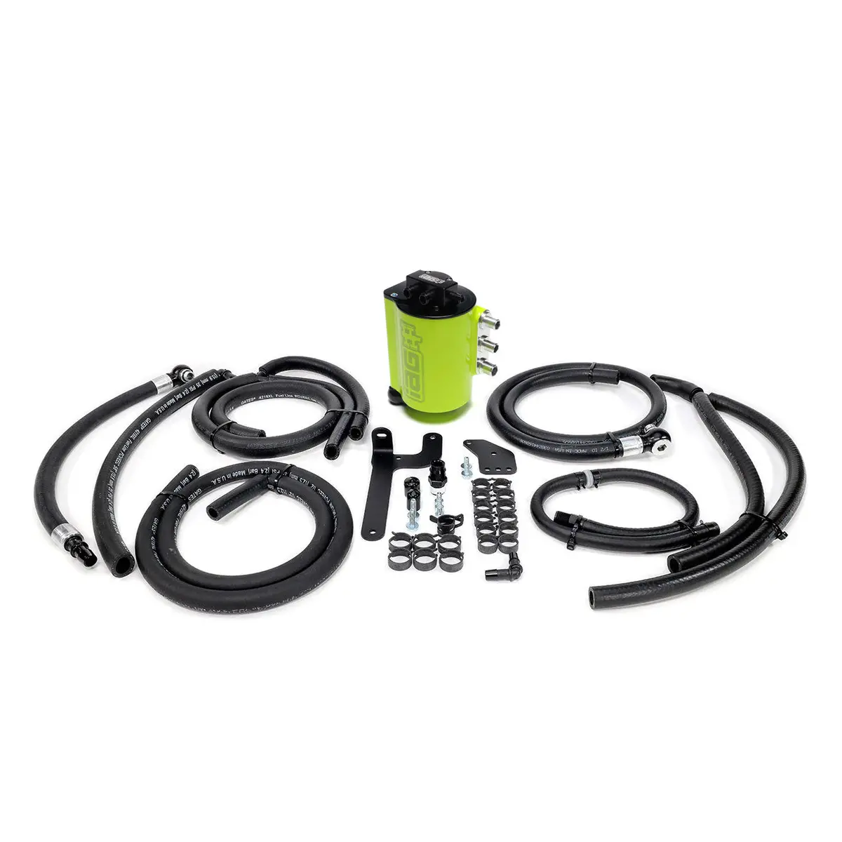 Iag V3 Street Series Air / Oil Separator (Aos) For 2015-21 Subaru Wrx - Neon Yellow 1