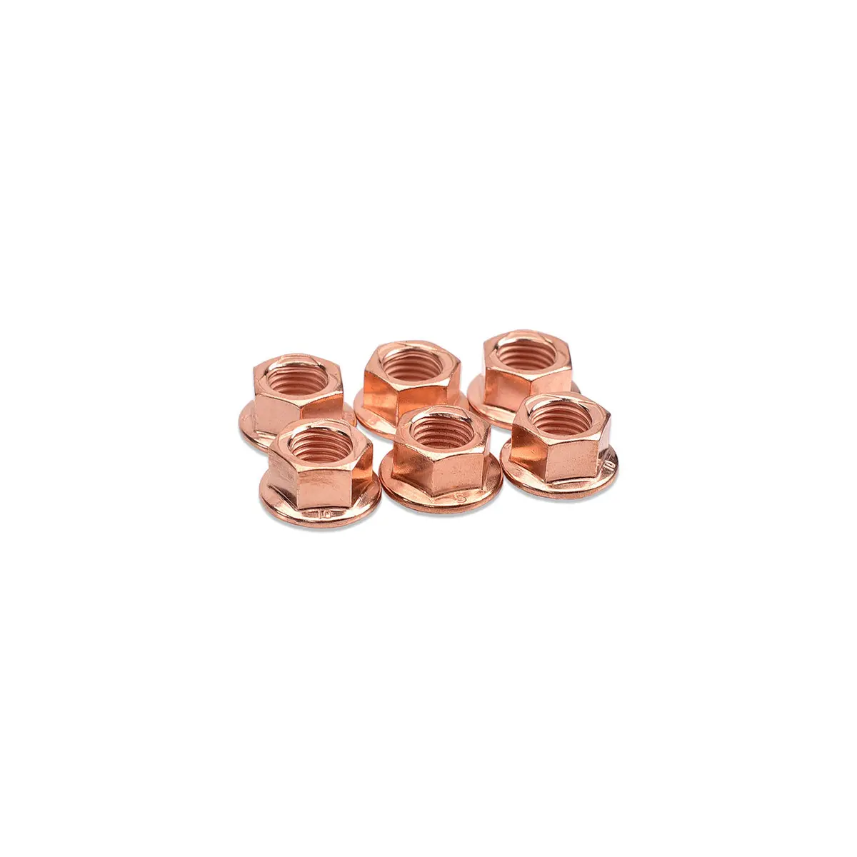Iag M10 Copper Exhaust Nuts (Pack Of 6). 1