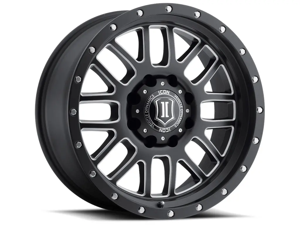 Icon Alloys Alpha Sat Blk Mill Win - 20 X 9 / 5 X 150 / 16Mm / 5.625" Bs 1