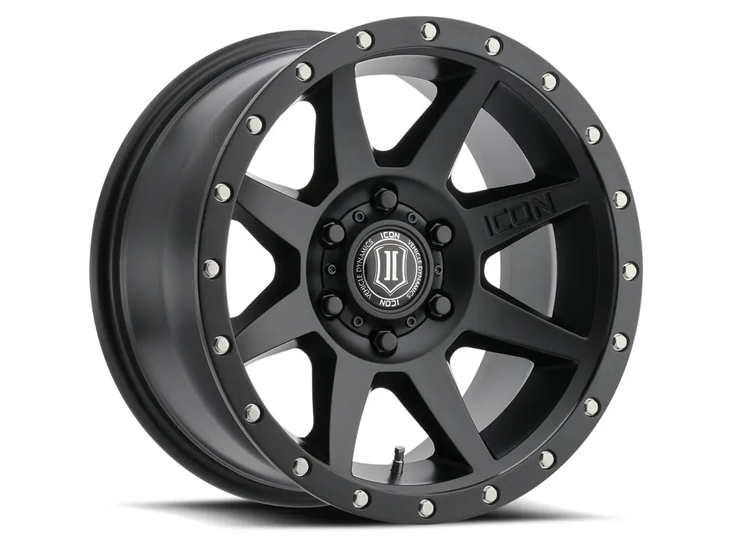 Icon Alloys Rebound Sat Black - 18 X 9 / 6 X 5.5 / 25Mm / 6" Bs 1