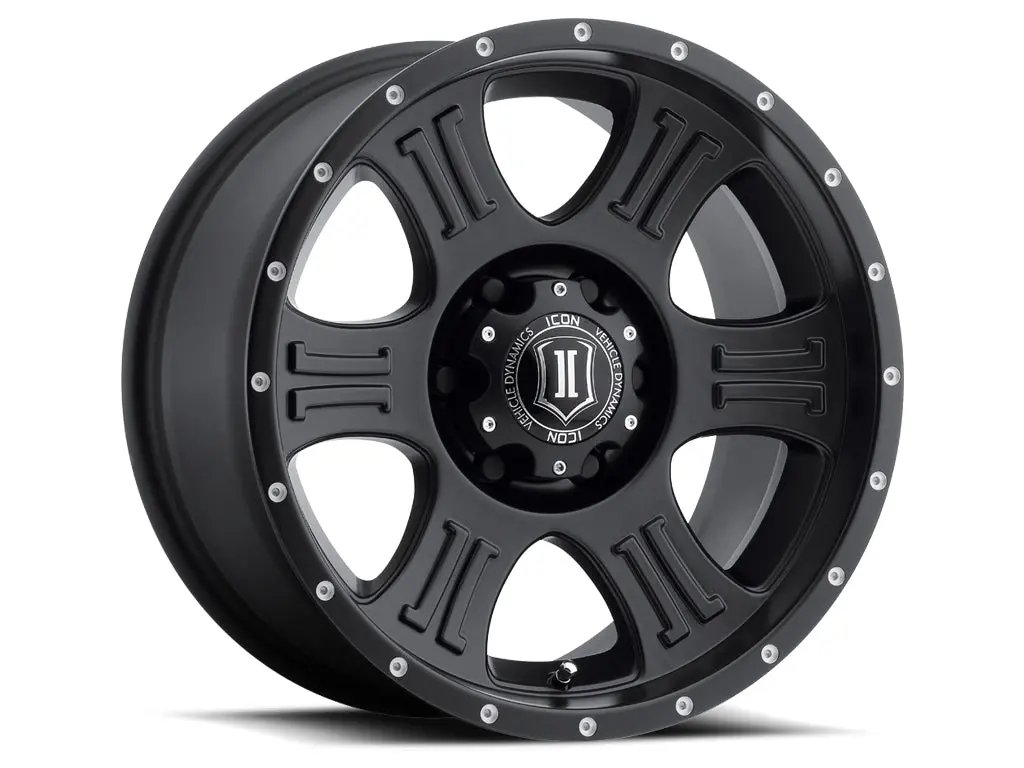 Icon Alloys Shield Sat Blk - 17 X 8.5 / 5 X 5 / 0Mm / 4.75" Bs 1