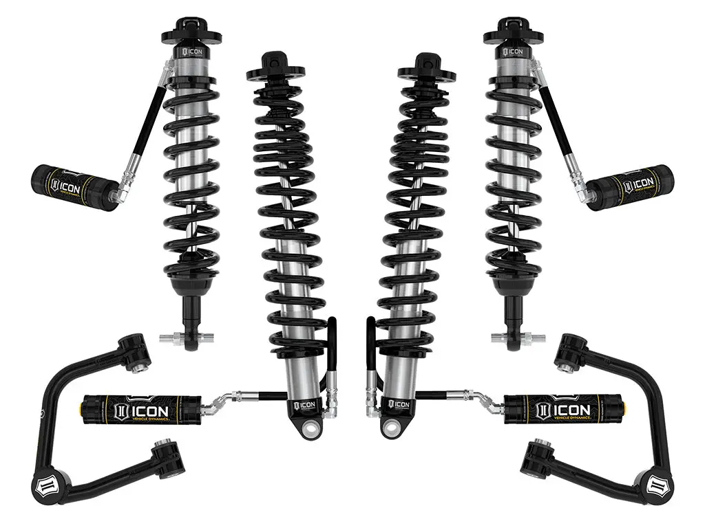 Icon 21-23 Bronco Non-Sasquatch 3-4" Lift Stage 4 Suspension System Tubular Uca Heavy Rate Rear Spring 1