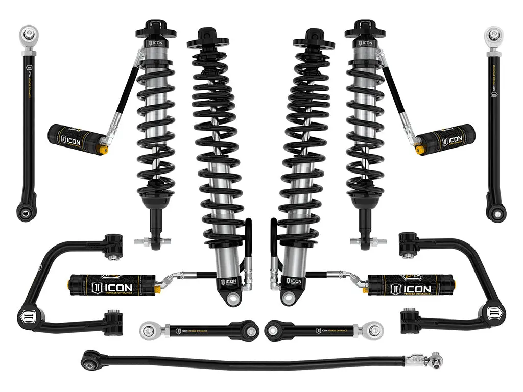 Icon 21-23 Bronco Non-Sasquatch 3-4" Lift Stage 7 Suspension System Tubular Uca Heavy Rate Rear Spring 1