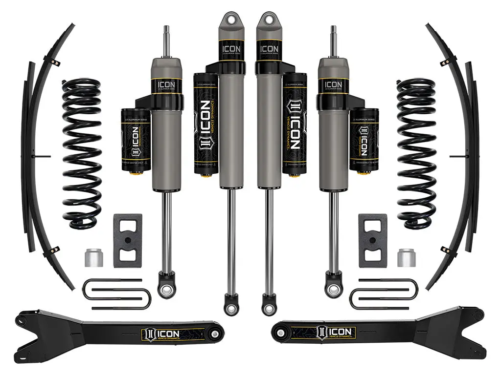 Icon 2023 Ford F-250/F-350 Super Duty 4Wd Diesel 2.5" Lift Stage 2 Suspension System W/ Radius Arms And Expansion Packs 1