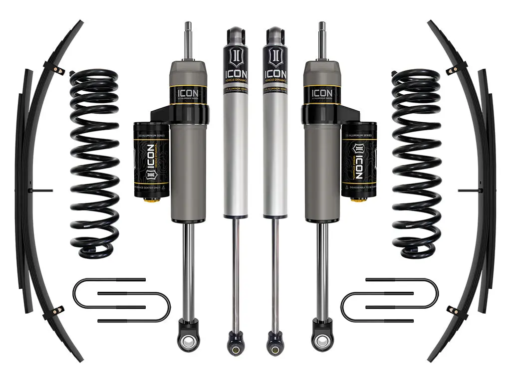 Icon 2008-2010 Ford F-250/F-350 Super Duty 4Wd Diesel 2.5" Lift Stage 2 Suspension System W/ Expansion Packs 1