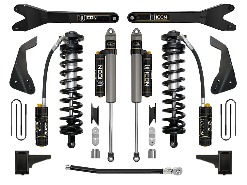 08-10 Ford F250/F350 4-5.5" Stage 4 Coilover Conversion System W Radius Arm 1