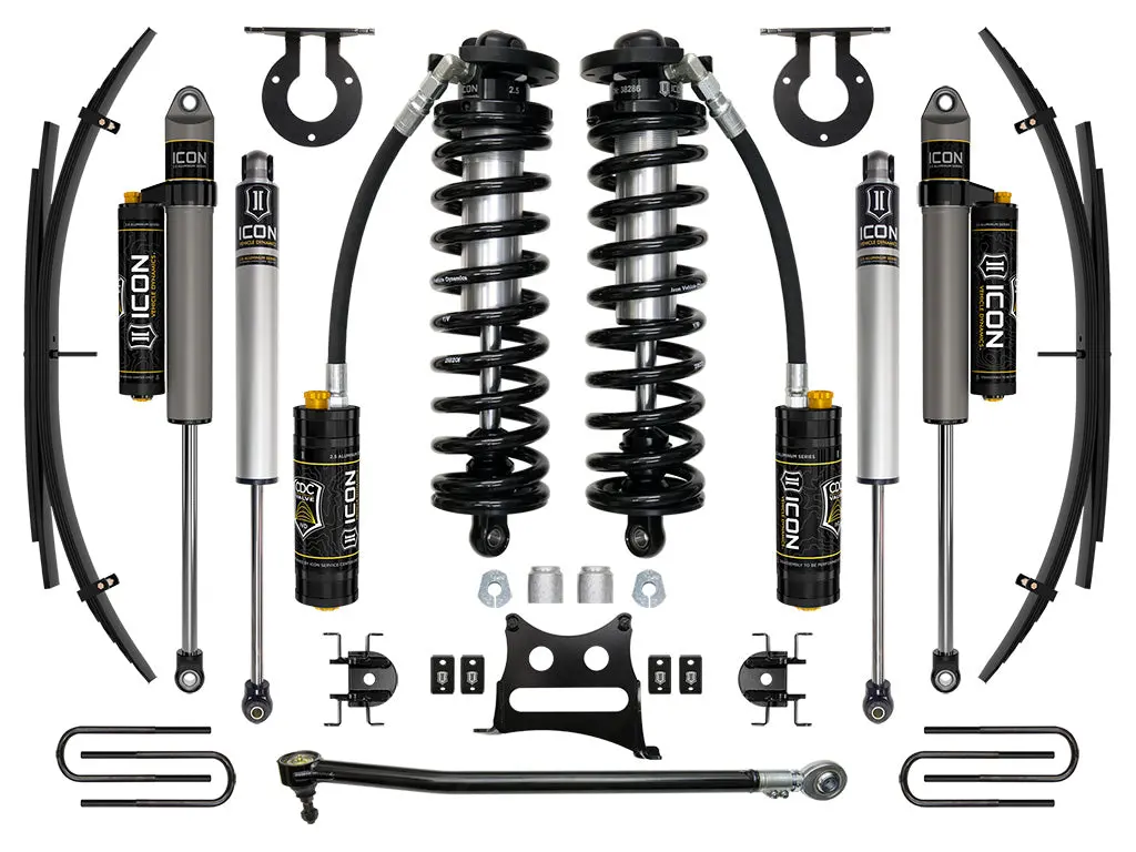 Icon 17-22 Ford F250/F350 2.5-3" Lift Stage 4 Coilover System W/ Leaf Springs 1