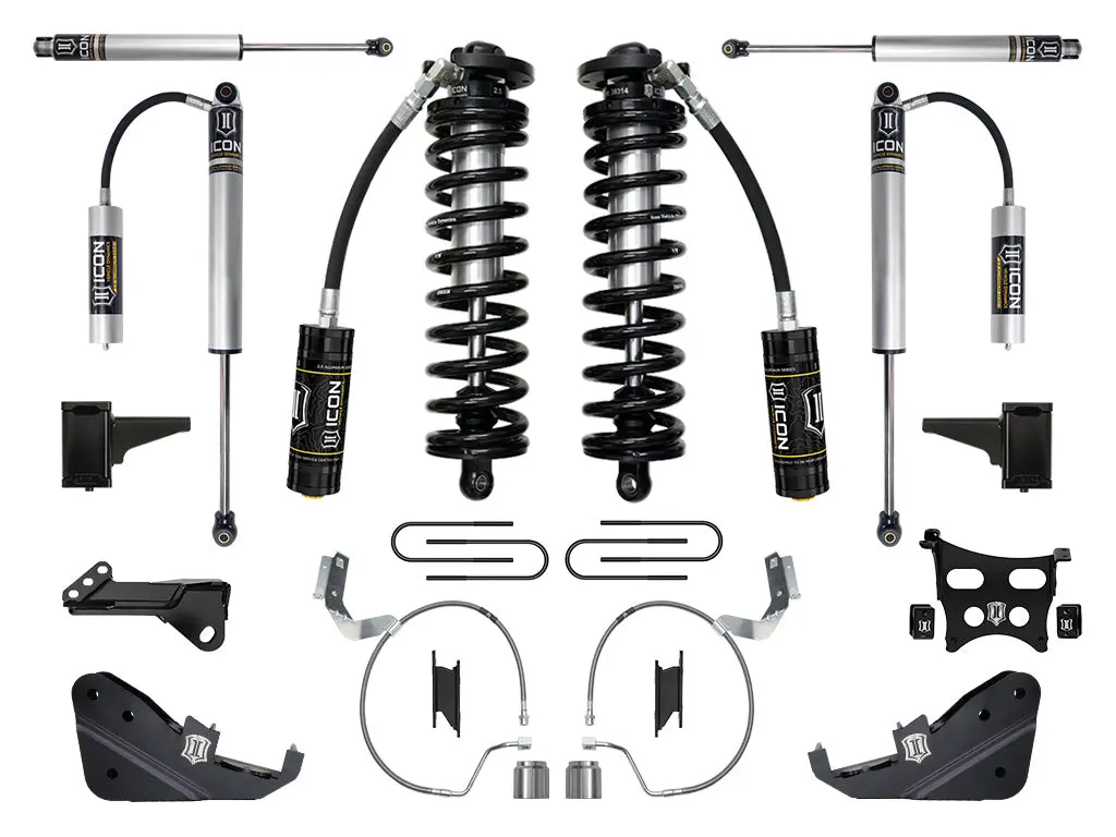 Icon 2023 Ford F-250/F-350 Super Duty 4Wd 4-5.5" Lift Stage 2 Coilover Conversion System 1