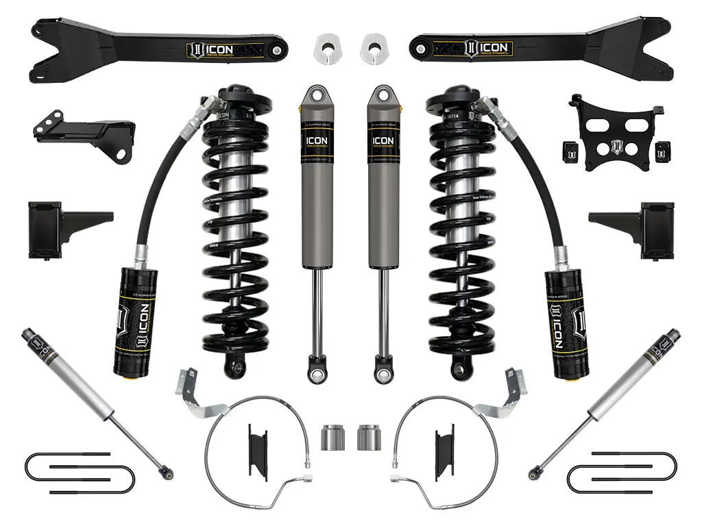 Icon 2023 Ford F-250/F-350 Super Duty 4Wd 4-5.5" Lift Stage 3 Coilover Conversion System W/ Radius Arms 1