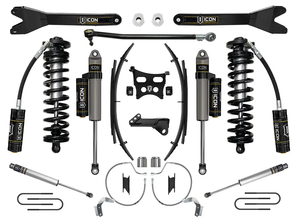 Icon 2023 Ford F-250/F-350 Super Duty 4Wd 4-5.5" Lift Stage 4 Coilover Conversion System W/ Radius Arms & Expansion Packs 1