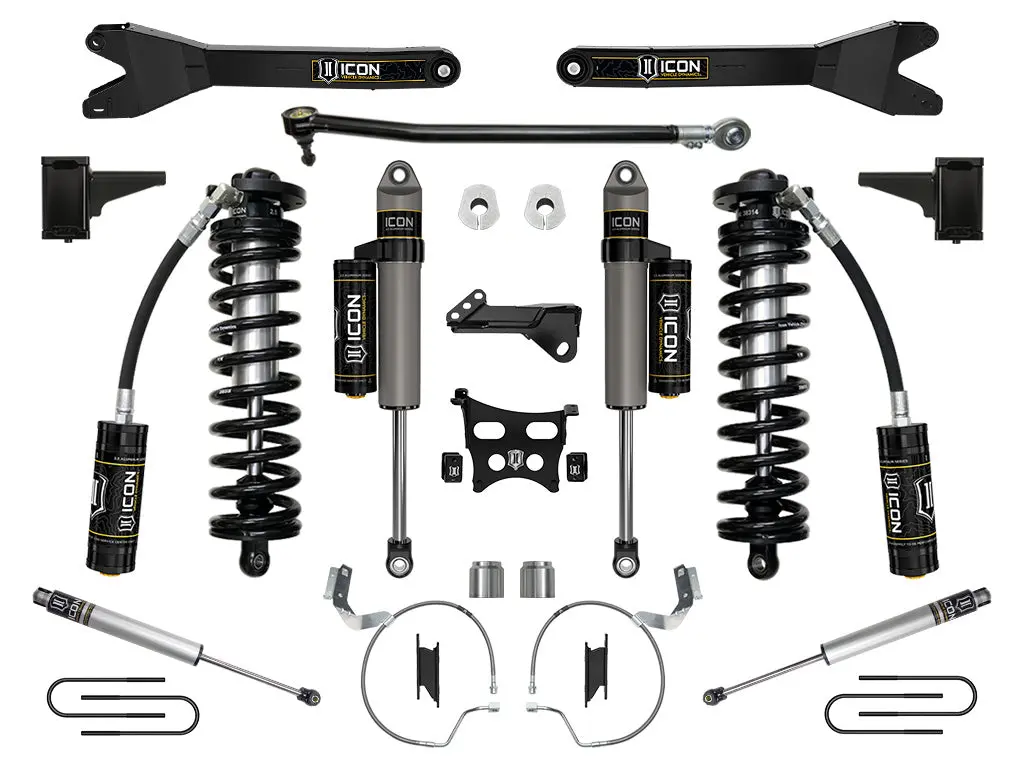 Icon 2023 Ford F-250/F-350 Super Duty 4Wd 4-5.5" Lift Stage 4 Coilover Conversion System W/ Radius Arms 1