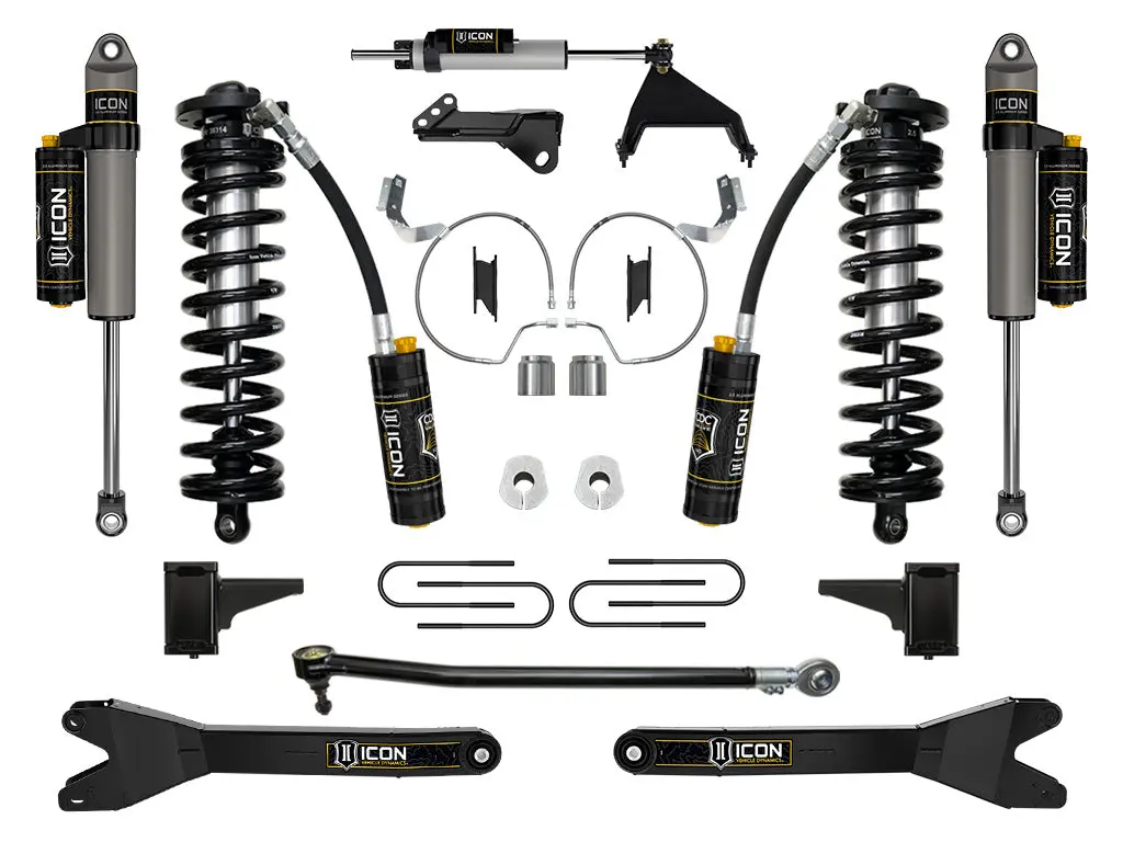 Icon 2023 Ford F-250/F-350 Super Duty 4Wd 4-5.5" Lift Stage 5 Coilover Conversion System W/ Radius Arms 1