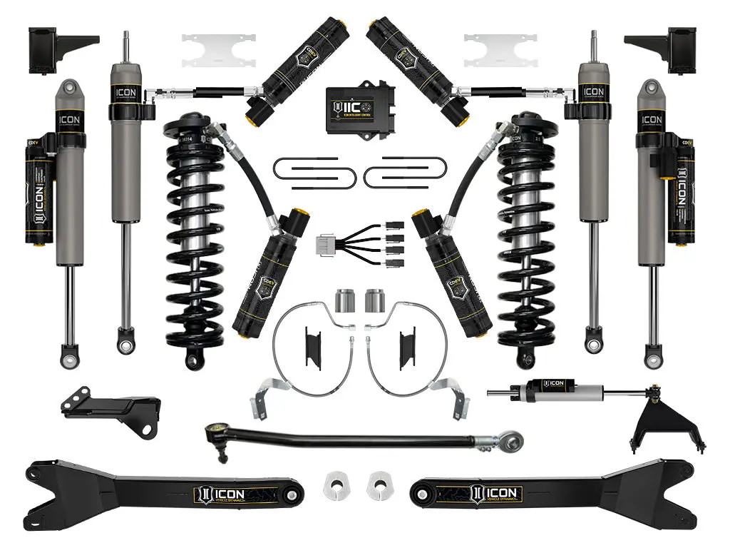 Icon 2023 Ford F-250/F-350 Super Duty 4Wd 4-5.5" Lift Stage 9 Coilover Conversion System W/ Radius Arms 1