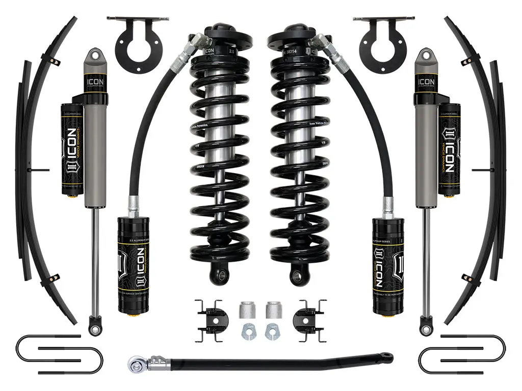 Icon 08-10 Ford F250/F350 2.5-3" Lift Stage 3 Coilover System W/ Leaf Springs 1