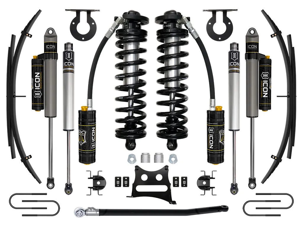 Icon 08-10 Ford F250/F350 2.5-3" Lift Stage 4 Coilover System W/ Leaf Springs 1