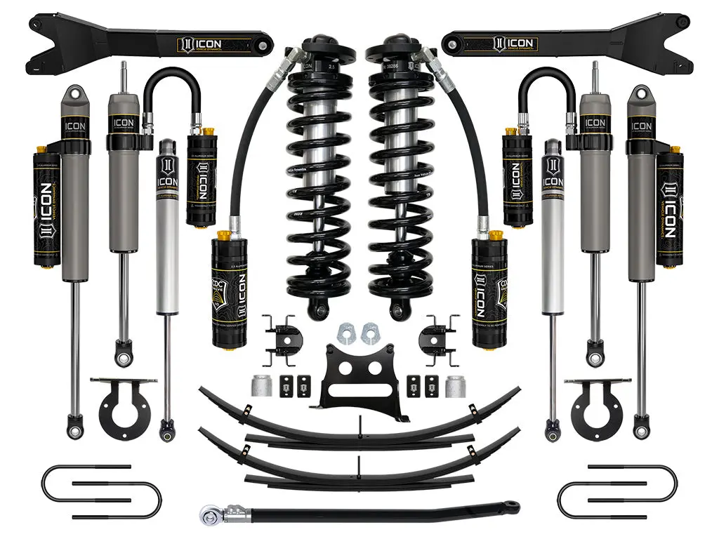 Icon 08-10 Ford F250/F350 2.5-3" Lift Stage 6 Coilover System W/ Leaf Springs 1
