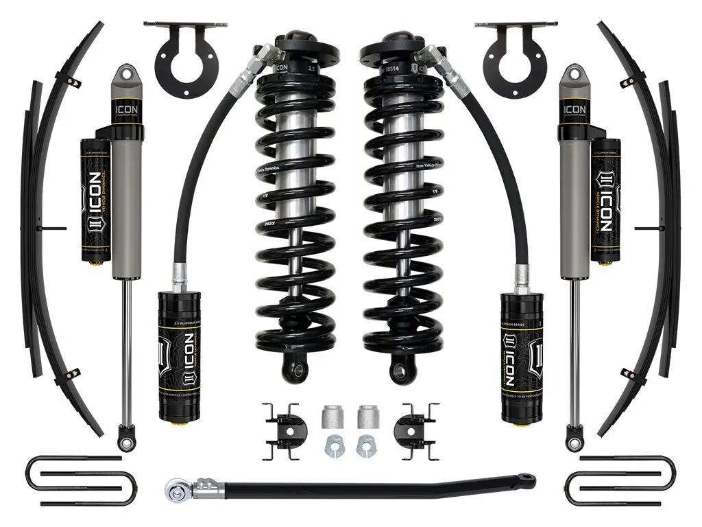 Icon 11-16 Ford F250/F350 2.5-3" Lift Stage 3 Coilover System W/ Leaf Springs 1
