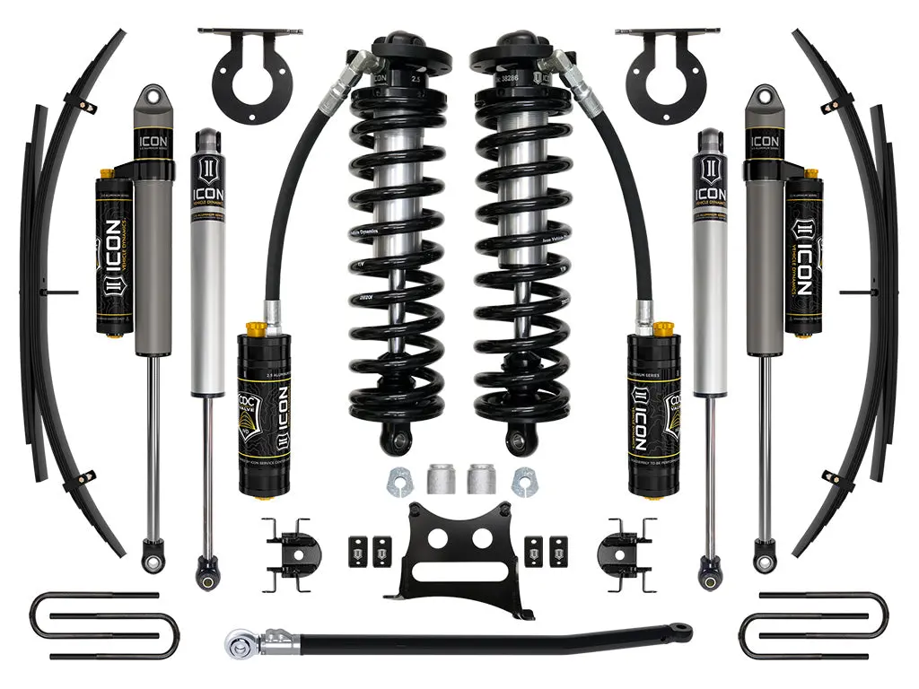 Icon 11-16 Ford F250/F350 2.5-3" Lift Stage 4 Coilover System W/ Leaf Springs 1
