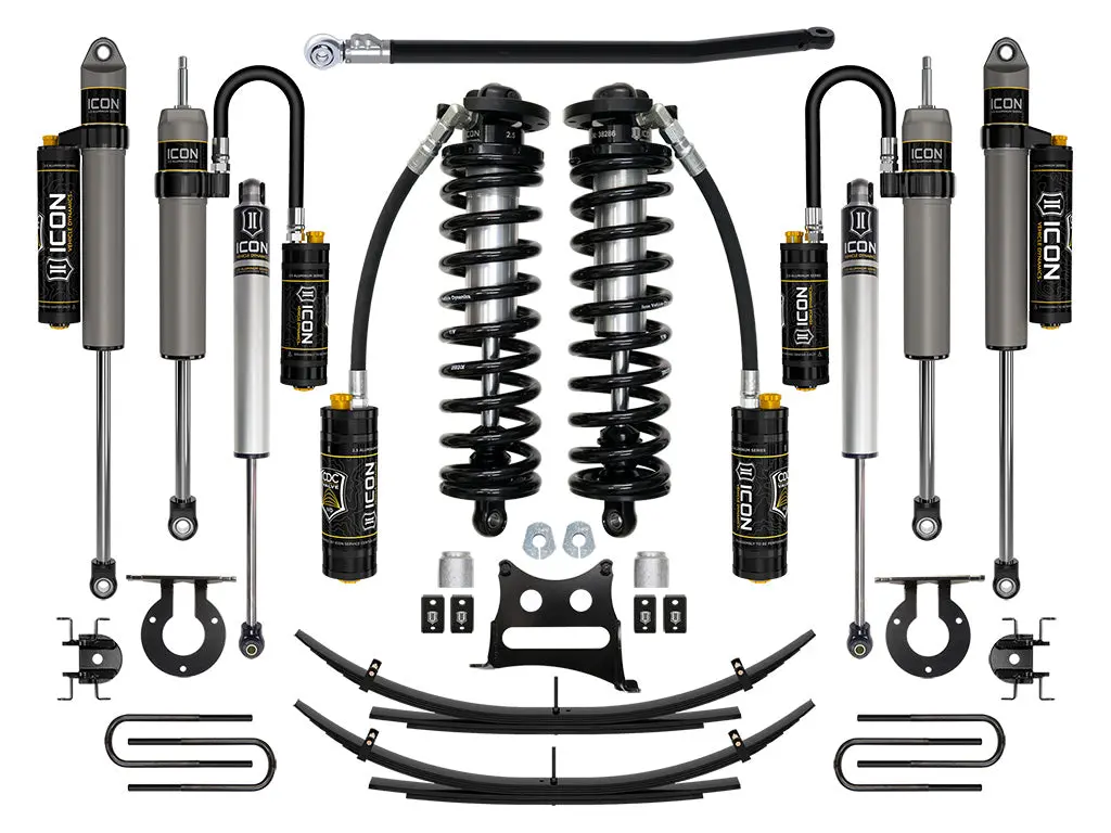 Icon 11-16 Ford F250/F350 2.5-3" Lift Stage 5 Coilover System W/ Leaf Springs 1