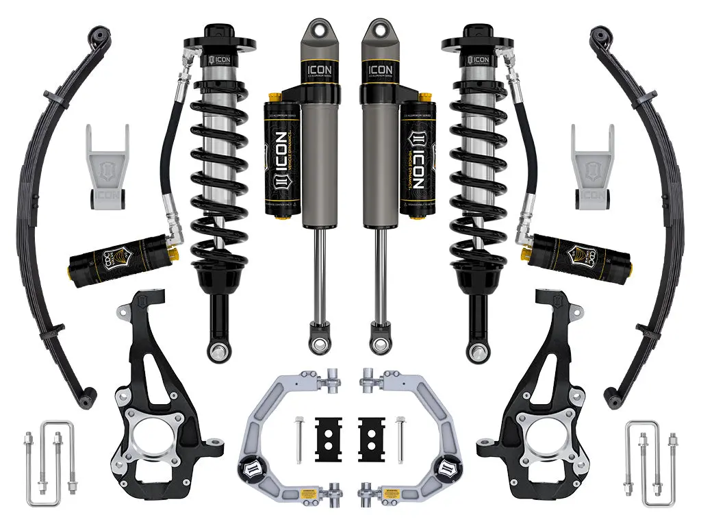Icon 2021-2023 Ford F-150 4Wd 3.5-4.5" Lift Stage 4 Suspension System Billet Uca W/ Leaf Packs 1