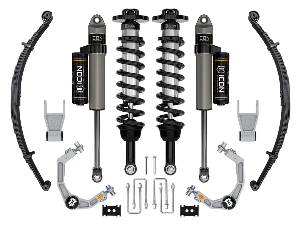 Icon 2021-2023 Ford F-150 Tremor 2.5-3" Lift Stage 2 Suspension System Billet Uca W/ Leaf Packs 1