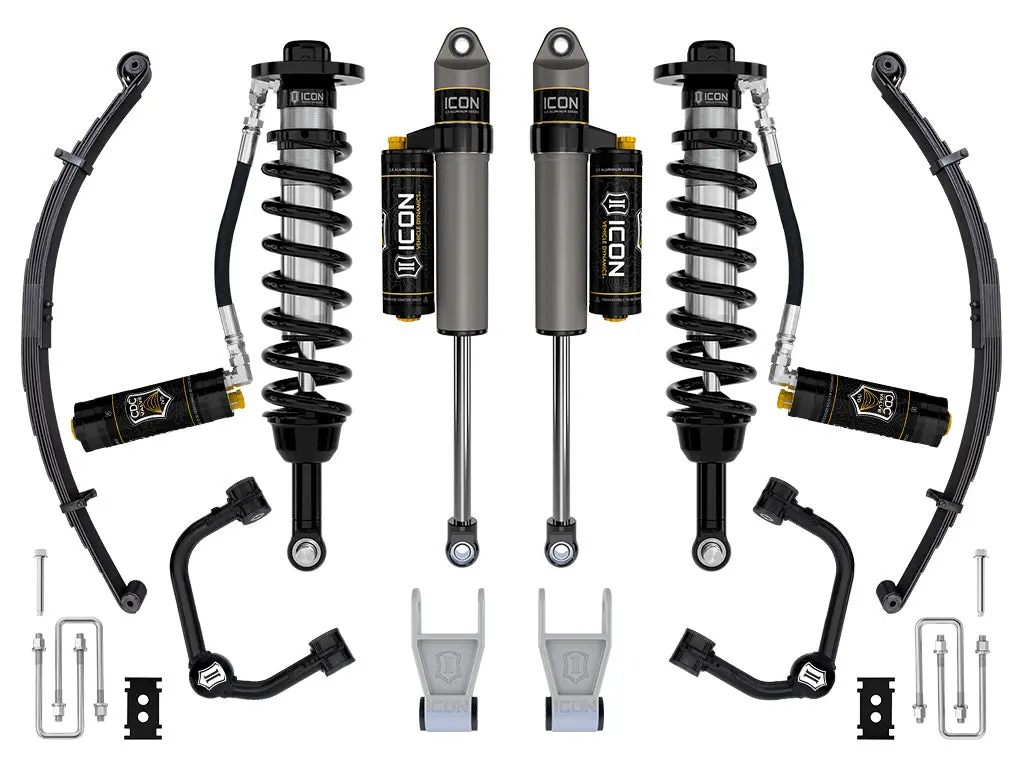 Icon 2021-2023 Ford F-150 Tremor 2.5-3" Lift Stage 4 Suspension System Tubular Uca W/ Leaf Packs 1