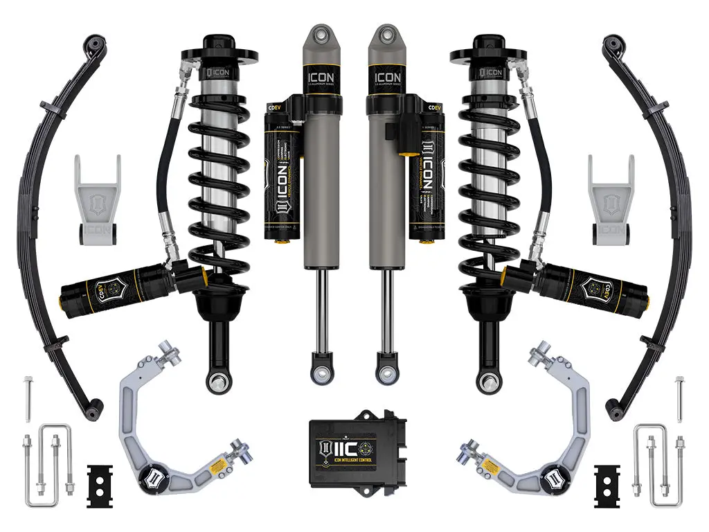 Icon 2021-2023 Ford F-150 Tremor 2.5-3" Lift Stage 5 Suspension System Billet Uca W/ Leaf Packs 1