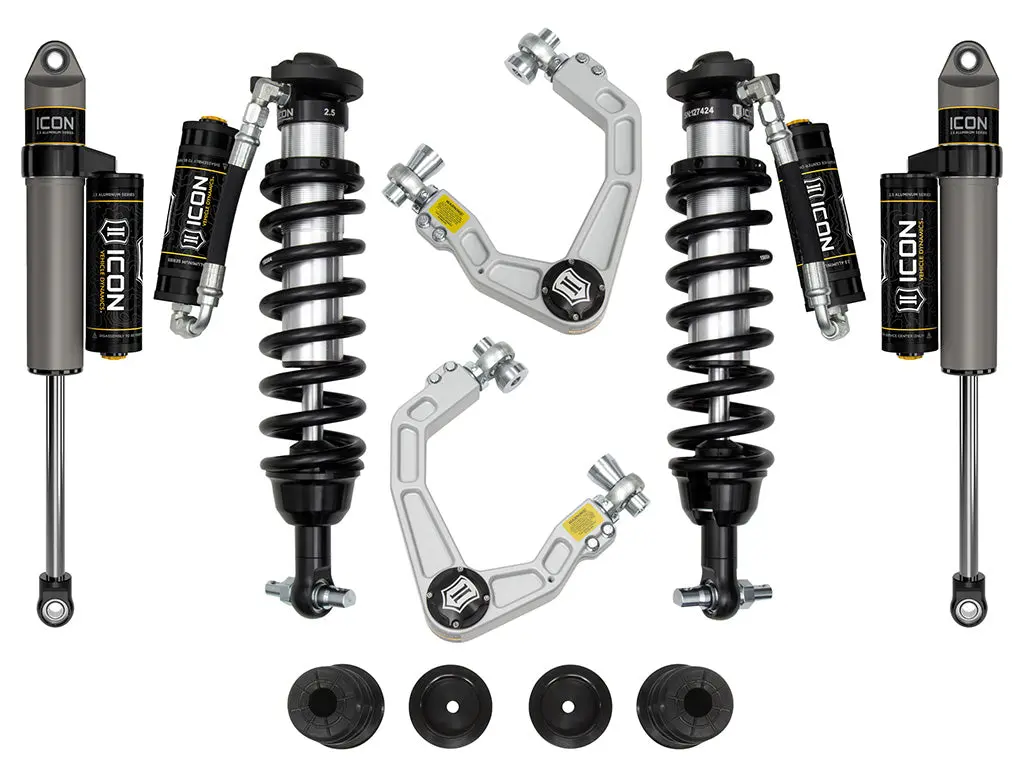 Icon 19-21 Ford Ranger 0-3.5" Lift Stage 4 Susp System Billet Uca Al Knuckle 1