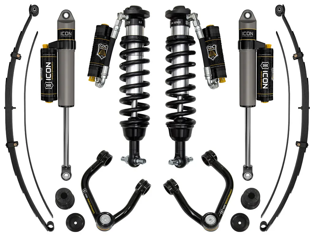 Icon 19-21 Ford Ranger 0-3.5" Lift Stage 8 Susp System Tubular Uca Al Knuckle 1