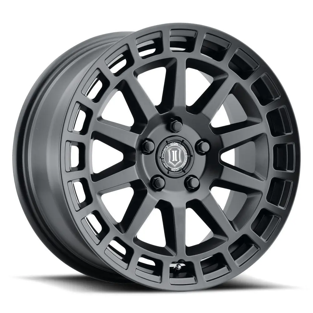 Icon Alloys Journey Sat Blk - 17 X 8 / 5 X 108 / 38 Mm / 6" Bs 1
