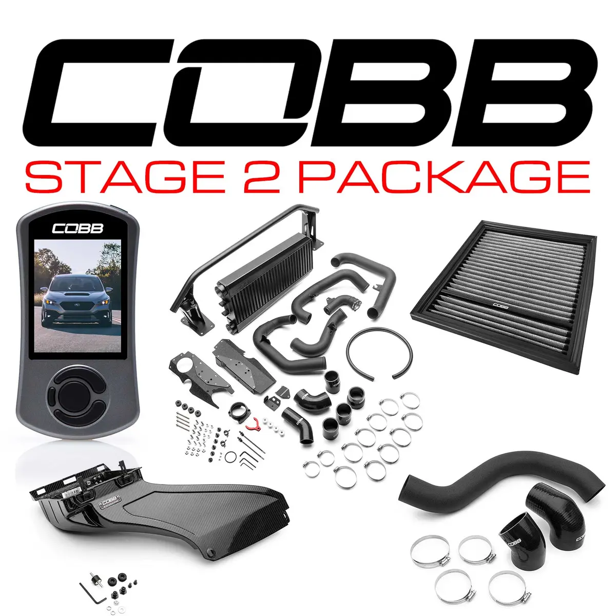 Cobb Stage 2 Power Package (Fmic) Gloss Carbon Fiber Wrx 2022-2025 1