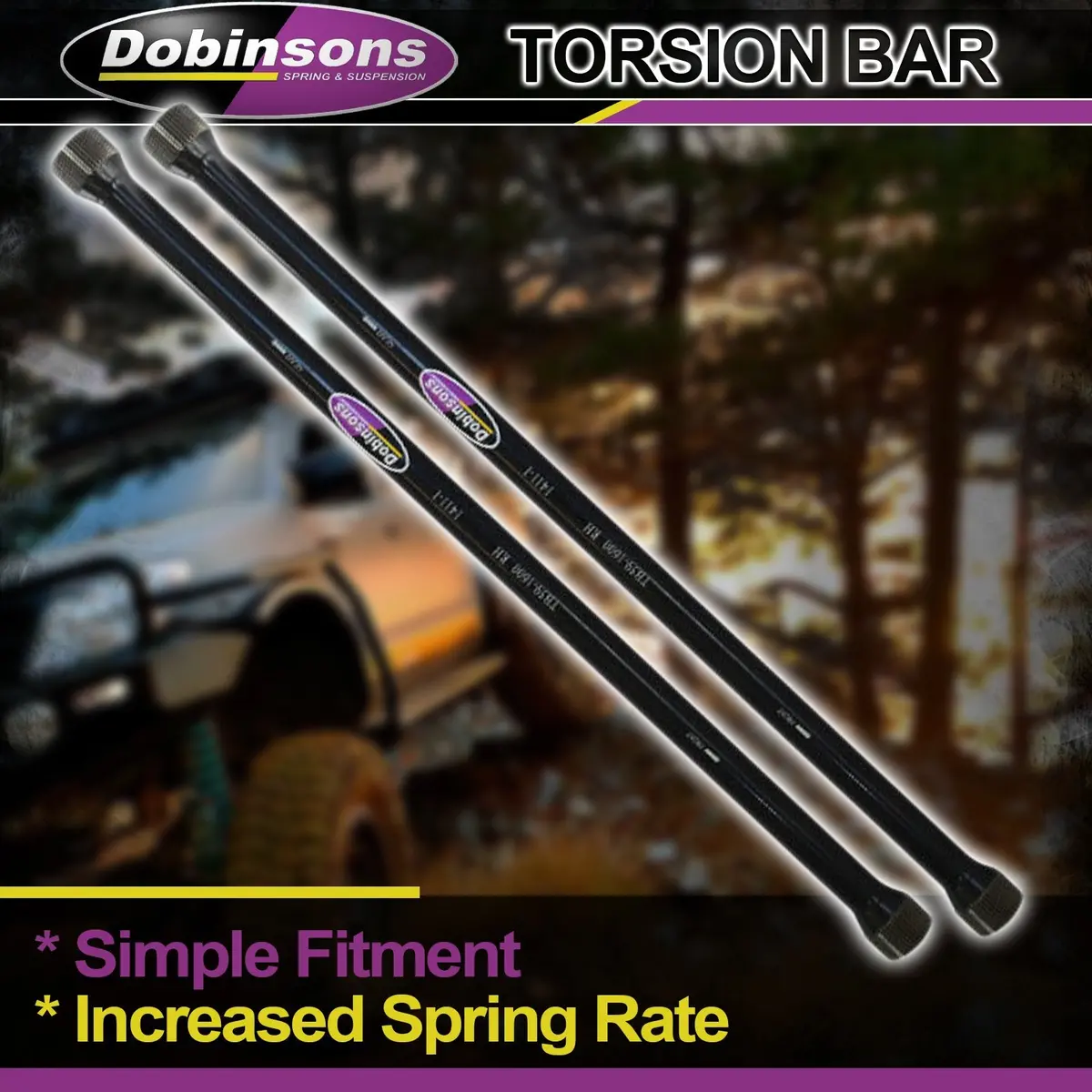 Dobinsons Torsion Bar (Pair) - Length 1307Mm - Tb43-203 1