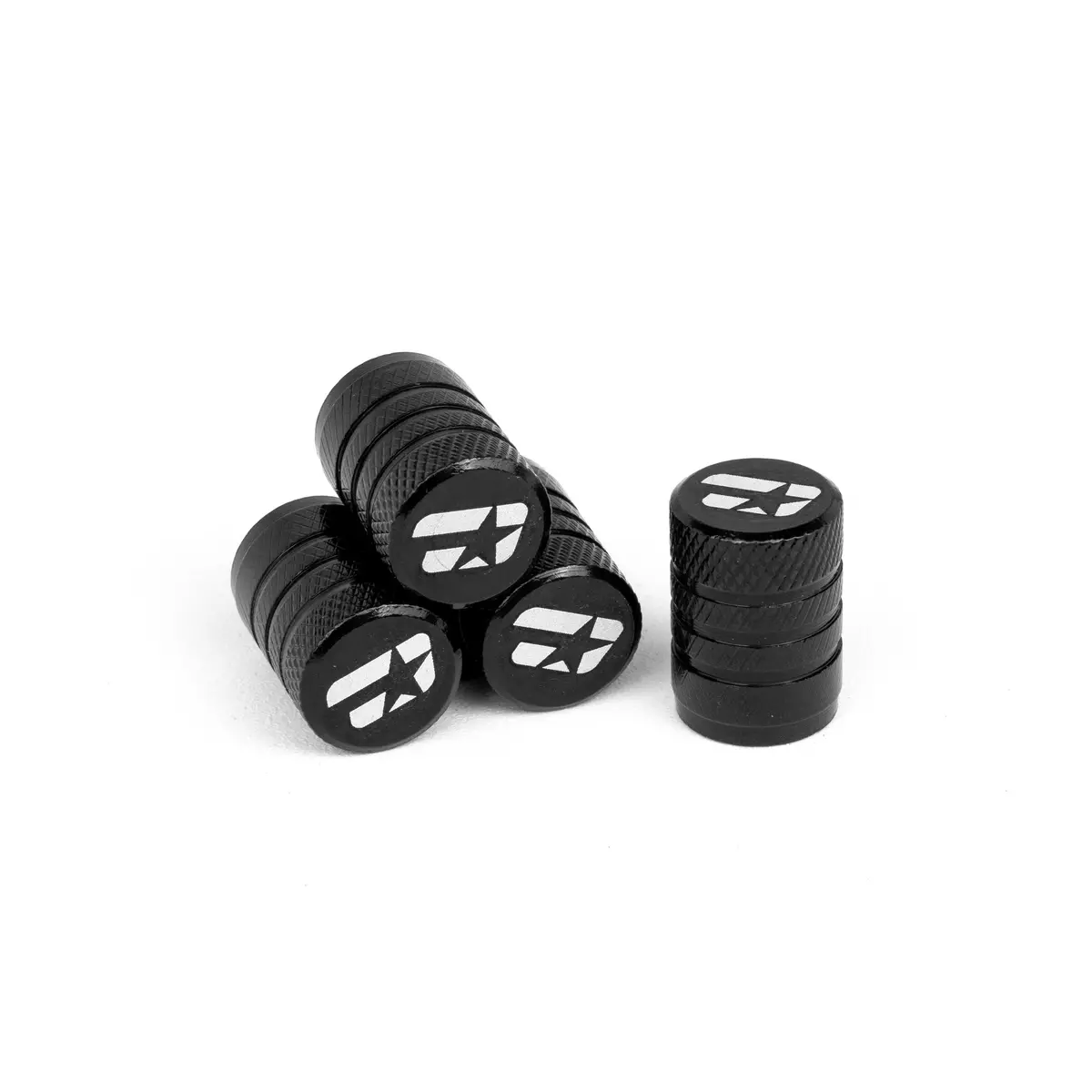 Overtake Aluminum Valve Stem Caps - Universal Black 1