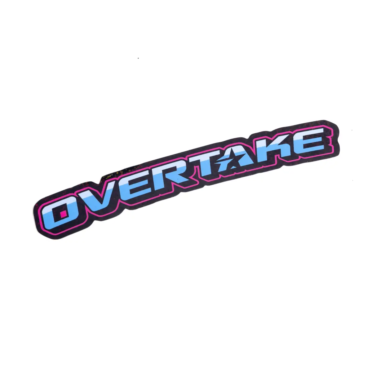 Overtake Retro Text Sticker 1