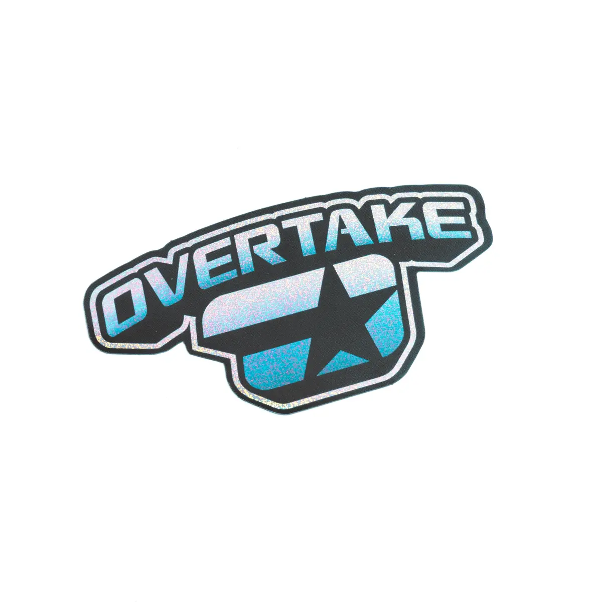 Overtake Blue Glitter Fade Sticker 1