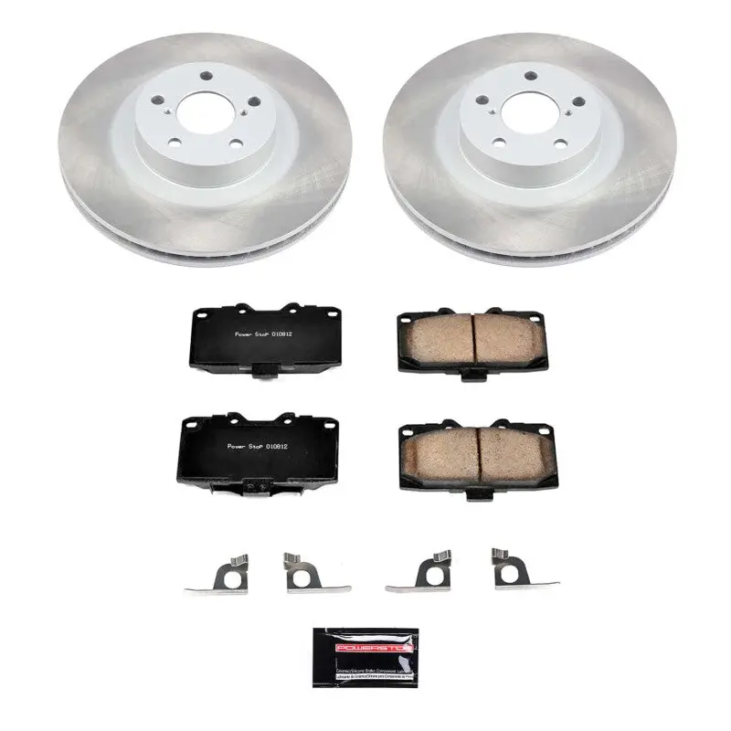 Power Stop 06-07 Subaru Impreza Front Semi-Coated Rotor Kit 1