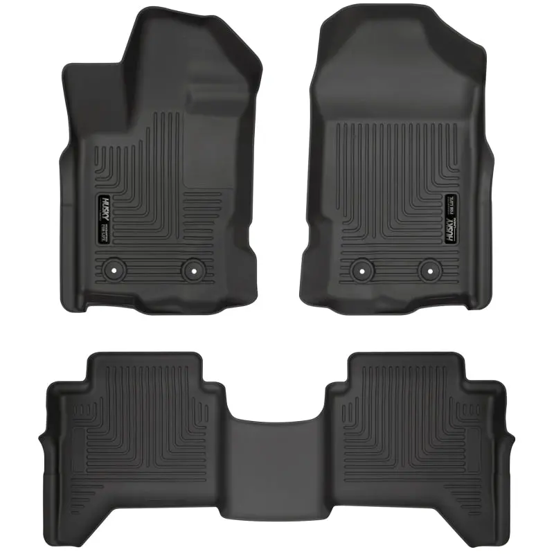 Husky Liners 2024 Toyota Tacoma Cc/Dc (No Hybrid) Weatherbeater Front & 2Nd Seat Floor Liners - Blk 1
