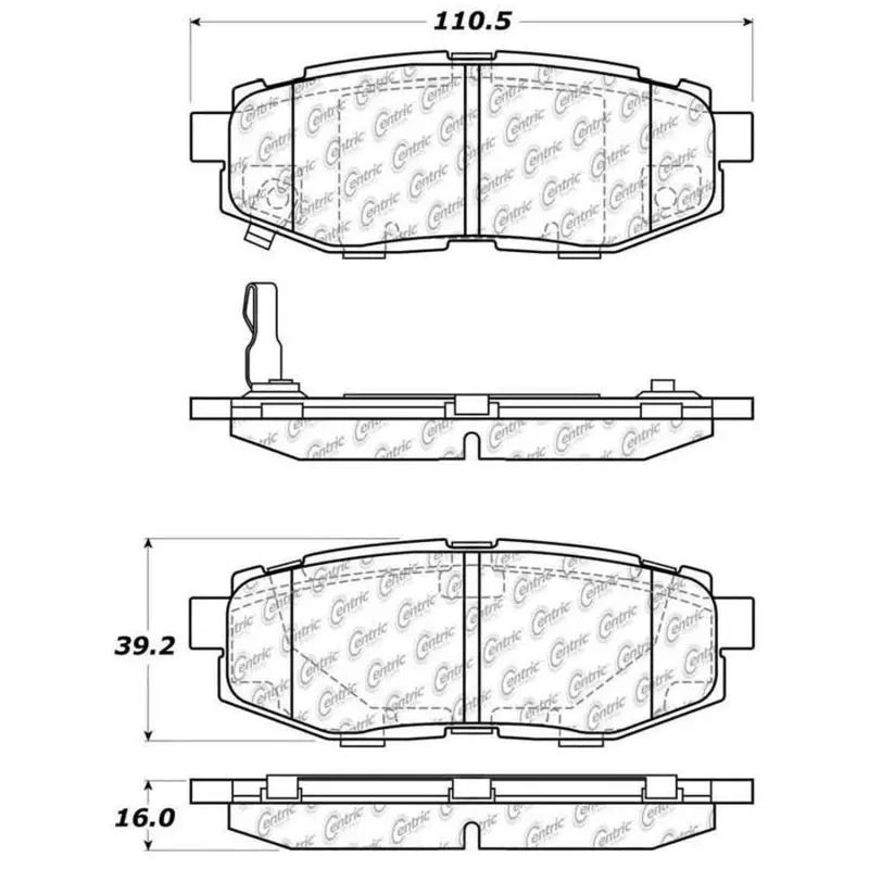Stoptech Street Touring 06-10 Subaru Legacy Sedan/Outback/13 Brz Rear Brake Pads 1