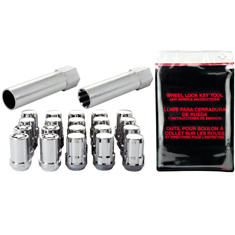 Mcgard Splinedrive Tuner 5 Lug Install Kit W/Locks & Tool (Cone) M12x1.25 / 13/16 Hex - Chrome 1