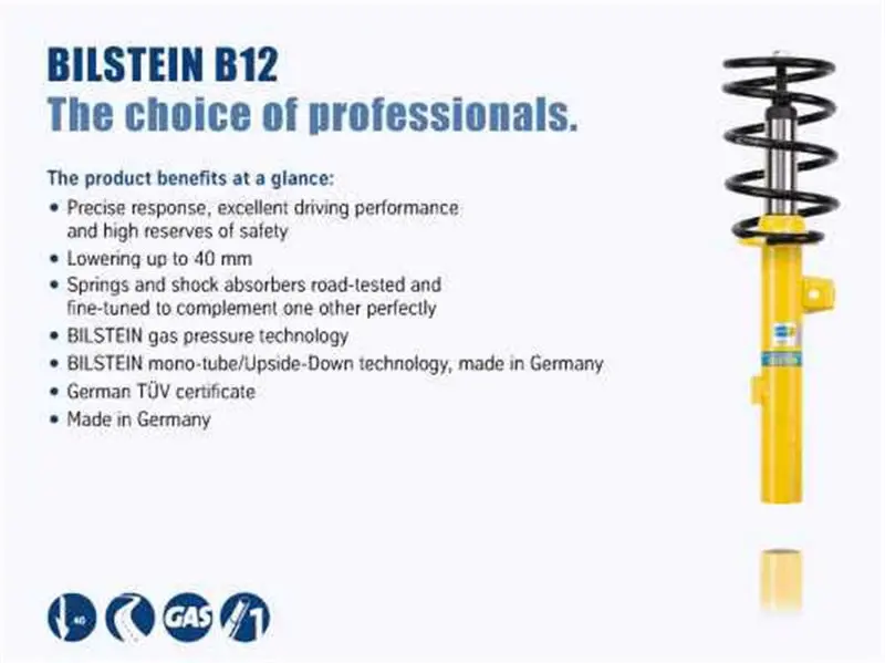 Bilstein B12 Pro-Kit 2015-2017 Subaru Wrx Sti Front And Rear Monotube Suspension Kit 2