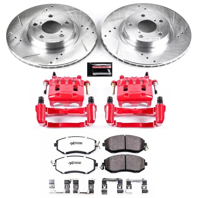 Power Stop 11-16 Subaru Impreza Front Z26 Street Warrior Brake Kit W/Calipers 1