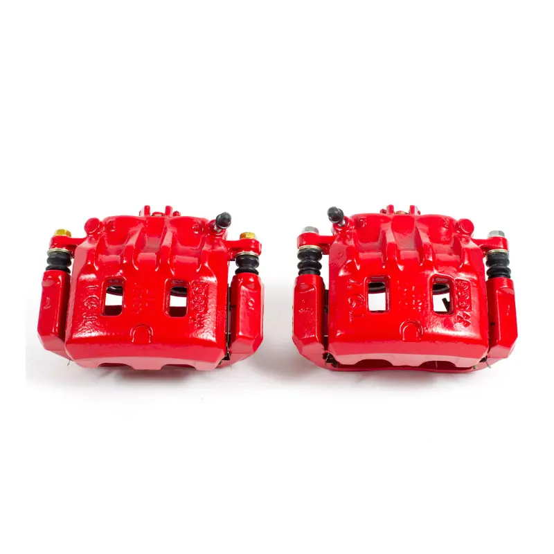 Power Stop 02-03 Subaru Impreza Front Red Calipers W/Brackets - Pair 1