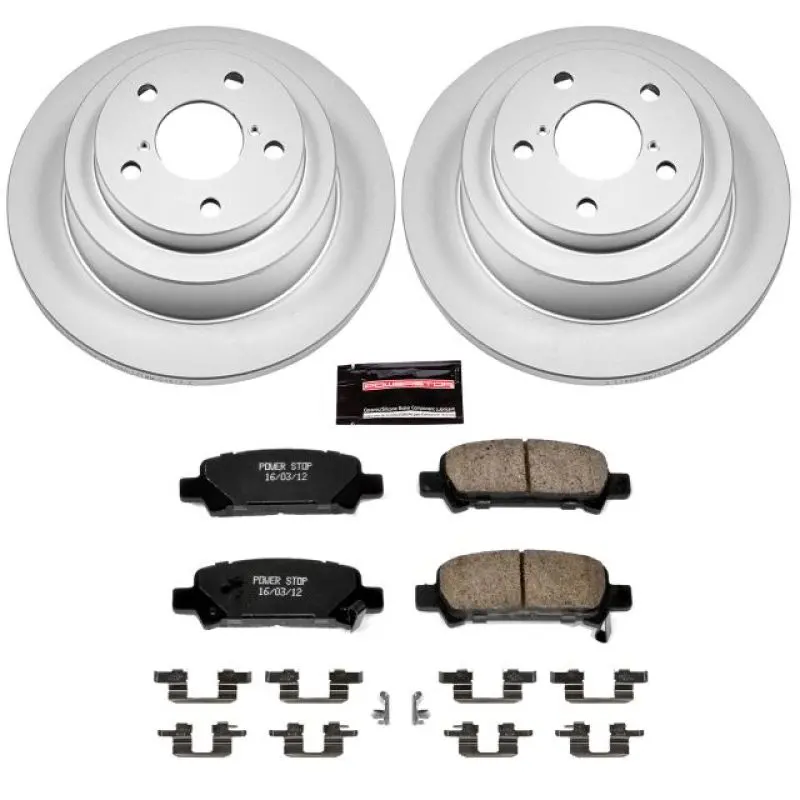Power Stop 98-03 Subaru Forester Rear Z17 Evolution Geomet Coated Brake Kit 1