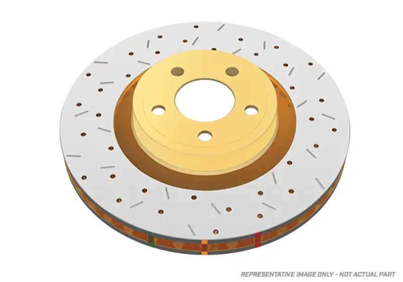 Dba 04-17 Subaru Wrx Sti Rear Cross Drilled & Slotted 4000 Xs Series Rotor 1