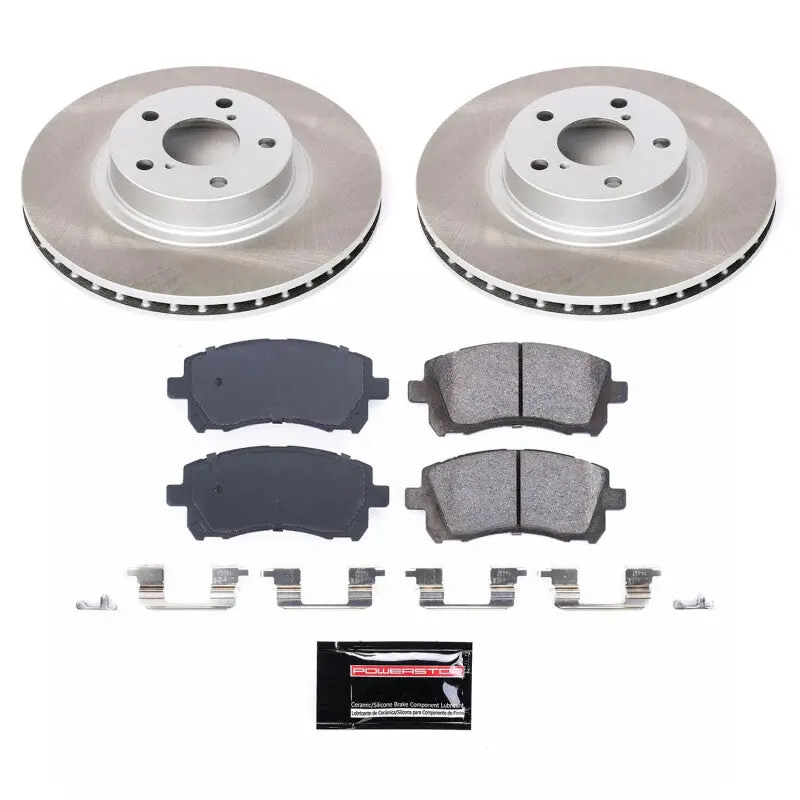 Power Stop 2000 Subaru Outback Front Semi-Coated Rotor Kit 1
