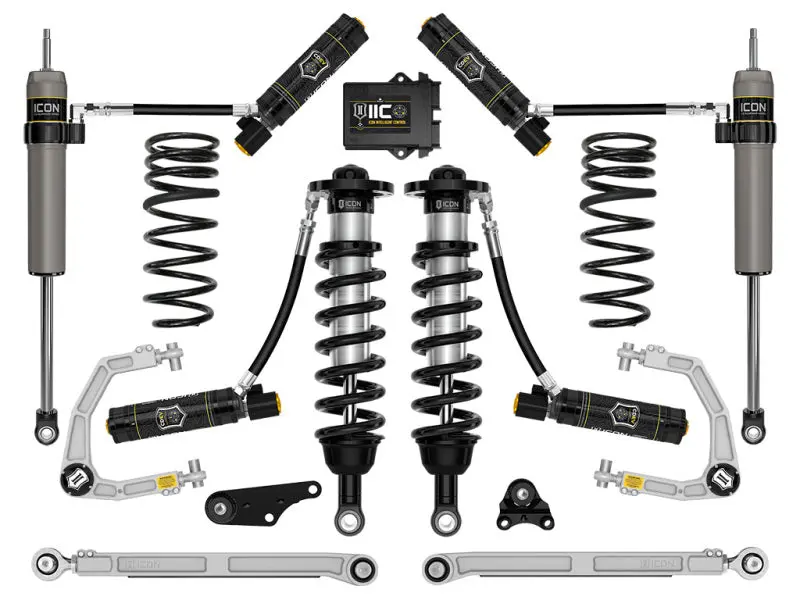 Icon 2024+ Toyota Tacoma 1.25In-3In Stage 10 Suspension System Billet W/ Triple Rate Spring 1