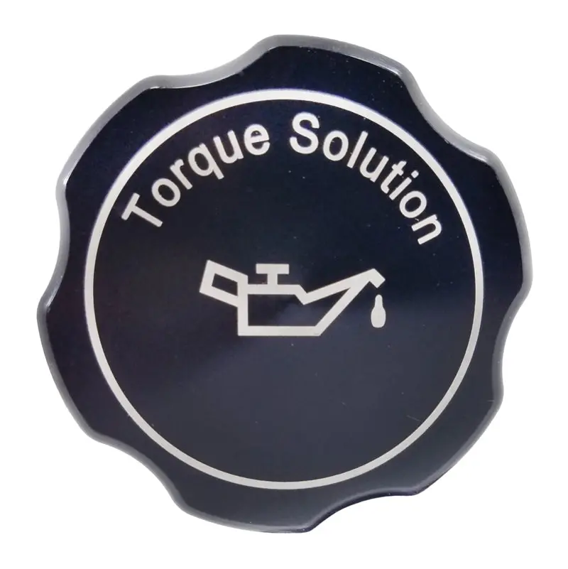 Torque Solution Billet Oil Cap 89+ Subaru - Black 1