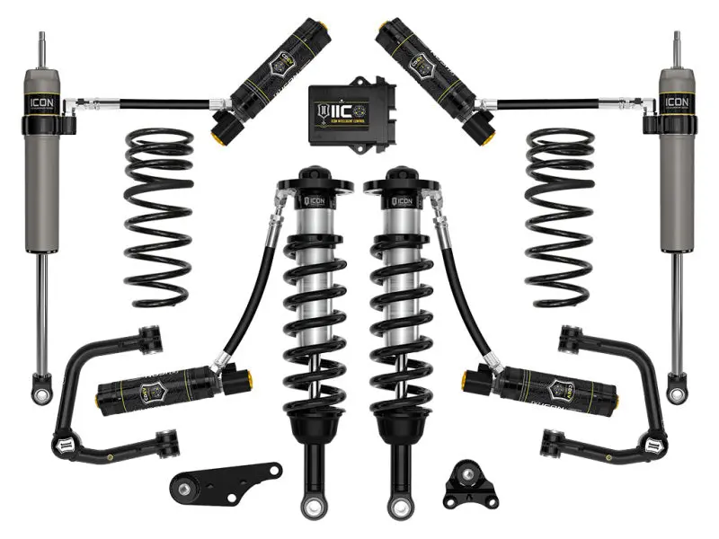 Icon 2024+ Toyota Tacoma 1.25In-3In Stage 6 Suspension System Tubular W/ Triple Rate Spring 1