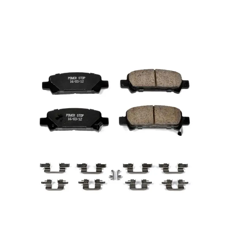 Power Stop 03-06 Subaru Baja Rear Z17 Evolution Ceramic Brake Pads W/Hardware 1