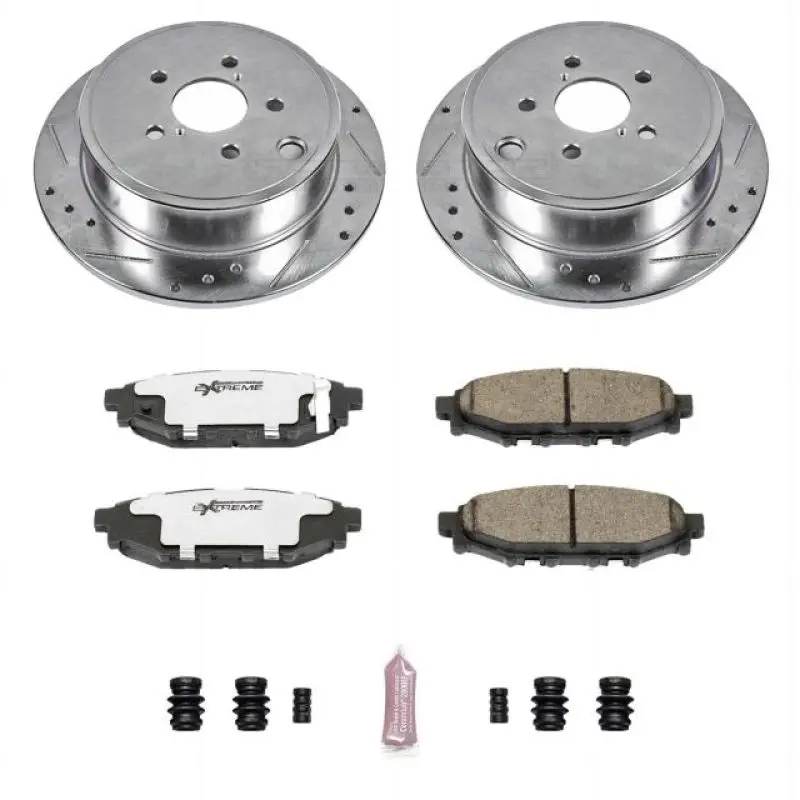 Power Stop 13-16 Subaru Brz Rear Z26 Street Warrior Brake Kit 1